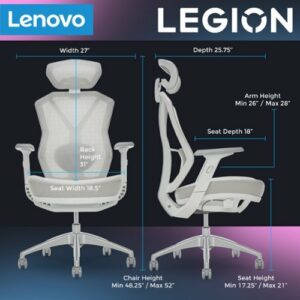 Lenovo - Legion Mesh Gaming Chair - Phantom Gray