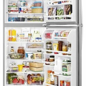 Whirlpool - 18.2 Cu. Ft. Top-Freezer Refrigerator - Monochromatic Stainless Steel