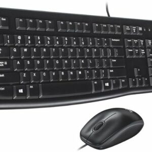 Logitech - MK120 Full-size Wired Membrane Keyboard and Mouse Bundle for Windows with USB Plug-and-Play - Black