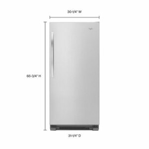 Whirlpool - SideKicks 17.7 Cu. Ft. Refrigerator - Monochromatic Stainless Steel