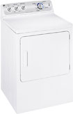 GE - 7.0 Cu. Ft. 14-Cycle Electric Dryer - White-on-White