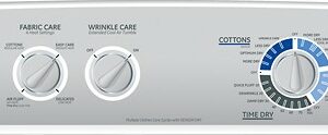 GE - 7.0 Cu. Ft. 14-Cycle Electric Dryer - White-on-White