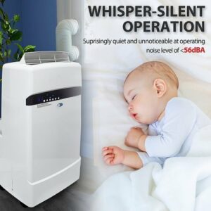 Whynter - 400 Sq. Ft. Portable Air Conditioner and Heater - Frost White