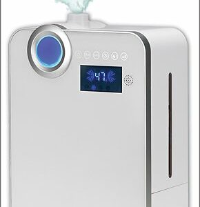 PureGuardian - Elite 1.3-Gal. Ultrasonic Warm and Cool Mist Humidifier - White