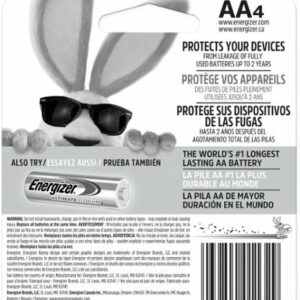 Energizer - MAX AA Batteries (4 Pack), Double A Alkaline Batteries