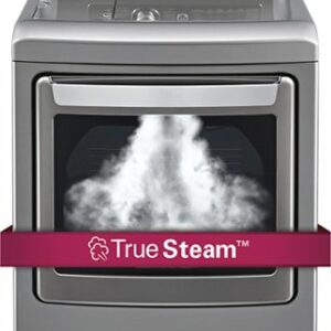 LG - 7.3 Cu. Ft. 14-Cycle Ultralarge-Capacity Steam Gas Dryer - Graphite steel