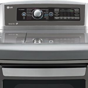 LG - 7.3 Cu. Ft. 14-Cycle Ultralarge-Capacity Steam Gas Dryer - Graphite steel