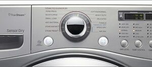 LG - SteamDryer 7.4 Cu. Ft. 12-Cycle Extra-Large Capacity Steam Gas Dryer - Graphite Steel