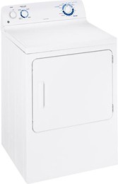 GE - 7.0 Cu. Ft. 5-Cycle Electric Dryer - White-on-White