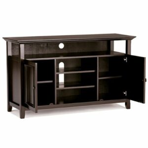 Simpli Home - Amherst TV Cabinet for Most TVs Up to 60" - Dark Brown