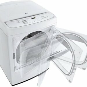 LG - EasyLoad 7.3 Cu. Ft. 12-Cycle Steam Smart Gas Dryer - White