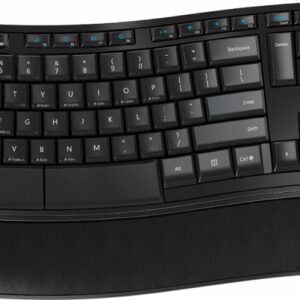 Microsoft - Ergonomic Full-size Wireless Sculpt Comfort Desktop USB Keyboard and Mouse Bundle - Black