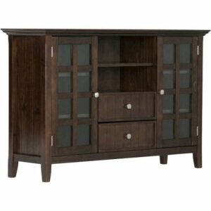 Simpli Home - Acadian TV Cabinet for Most TVs Up to 60" - Tobacco Brown