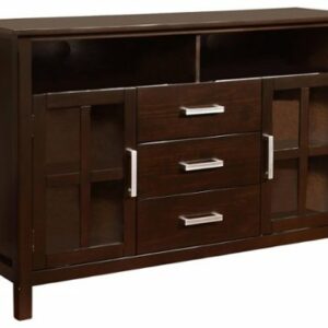 Simpli Home - Kitchener Tall TV Stand for Most Flat-Panel TVs Up to 55" - Walnut