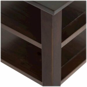 Simpli Home - Acadian Square Solid Wood End Table - Tobacco Brown