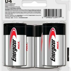 Energizer - MAX D Batteries (4 Pack), D Cell Alkaline Batteries