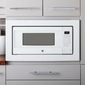 GE - Profile Series 1.1 Cu. Ft. Mid-Size Microwave - White on White