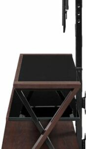 Whalen Furniture - 3-in-1 TV Stand for Most Flat-Panel TVs Up to 60" - Brown Cherry