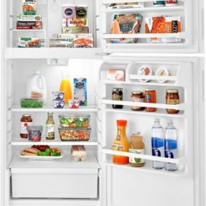 Amana - 14.4 Cu. Ft. Top-Freezer Refrigerator with Dairy Bin - White