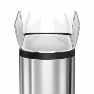 simplehuman - 45 Liter / 11.9 Gallon Butterfly Lid Kitchen Step Trash Can - Brushed Stainless Steel