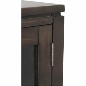 Simpli Home - Cosmopolitan TV Cabinet for Most TVs Up to 80" - Dark Coffee Brown