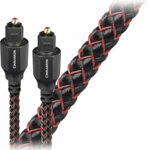 AudioQuest - OptiLink Cinnamon 4.9' Digital Optical Interconnect Cable - Red