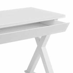 Walker Edison - Modern X-Leg Computer Desk - White