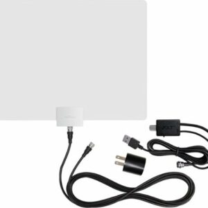 Mohu - Leaf 50 Amplified Indoor HDTV Antenna with 60-Mile Range - Black/White