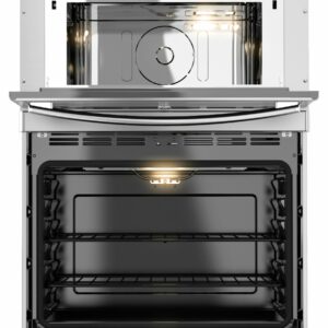 GE - 30" Single Electric Wall Oven with Built-In Microwave - Stainless Steel