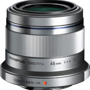 Olympus - M.Zuiko Digital ED 45mm f/1.8 Portrait Lens for Most Micro Four Thirds Cameras - Silver