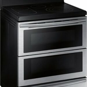 Samsung - Flex Duo 5.9 Cu. Ft. Self-Cleaning Freestanding Double Oven Electric Convection Range - Stainless Steel