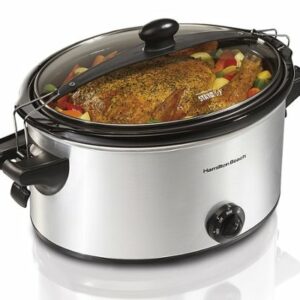 Hamilton Beach - Stay or Go 6 Quart Slow Cooker - silver