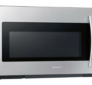 Samsung - 1.8 cu. ft.  Over-the-Range Fingerprint Resistant  Microwave with Sensor Cooking - Stainless Steel