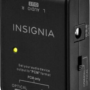 Insignia™ - Optical/Coaxial Digital-to-Analog Audio Converter - Black