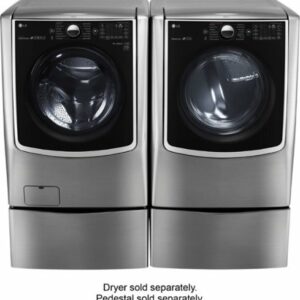 LG - 5.2 Cu. Ft. High-Efficiency Smart Front Load Washer with Steam and TurboWash Technology - Graphite Steel