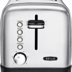 Bella - Classics 2-Slice Wide-Slot Toaster - Stainless Steel