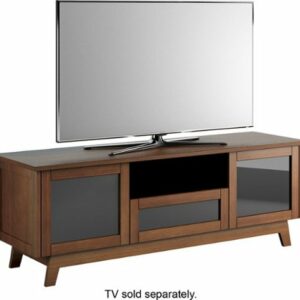 Salamander Designs - A/V Cabinet for Most Flat-Panel TVs Up to 80" - Medium Walnut