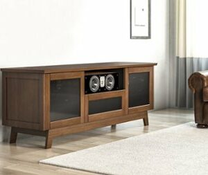 Salamander Designs - A/V Cabinet for Most Flat-Panel TVs Up to 80" - Medium Walnut