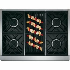 Monogram - 5.7 Cu. Ft. Freestanding Dual Fuel Convection Range with Self-Clean and 4 Burners - Stainless Steel