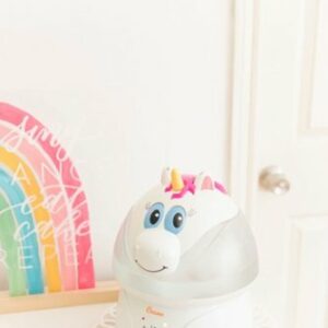 CRANE - 1 Gal. Adorable Ultrasonic Cool Mist Humidifier for Medium to Large Rooms up to 500 sq. ft. - Unicorn - White/Pink