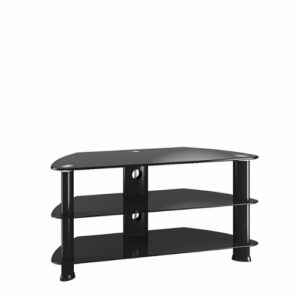 CorLiving - Glass TV Stand, for TVs up to 43" - Satin Black