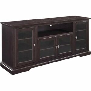 Walker Edison - Transitional 70" TV Cabinet for Most TVs Up to 80" - Espresso