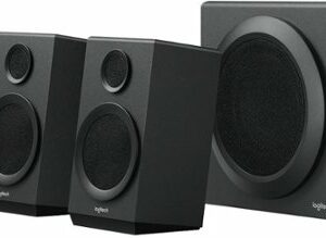 Logitech - Z333 2.1 Speaker system with Headphone Jack (3-Piece) - Black