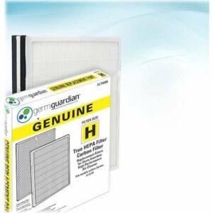 GermGuardian - Hi-Performance Air Purifier Console with True HEPA Pure Filter, UV-C Light and Timer for 335 Sq. Ft Rooms - White