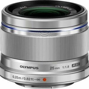 M.Zuiko Digital 25mm f/1.8 Lens for Most Olympus OM-D and PEN Cameras - Silver