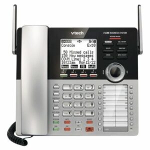 VTech - CM18445 Main Console - DECT 6.0 4-Line Expandable Small Business Office Phone with Answering System - Silver