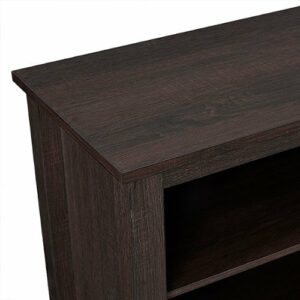 Walker Edison - 70" Open Storage Fireplace TV Stand for Most TVs Up to 80" - Espresso