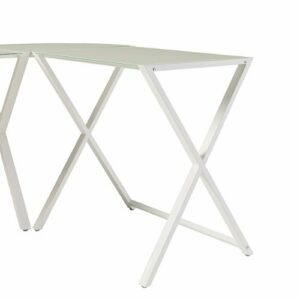 Walker Edison - 51" L-Shaped Modern Glass Computer Desk - White