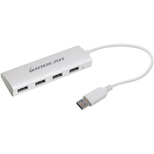 IOGEAR - Met(AL) 4-Port USB 3.0 Hub - White