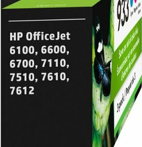 HP - 933 3-Pack Standard Capacity Ink Cartridges - Cyan/Magenta/Yellow